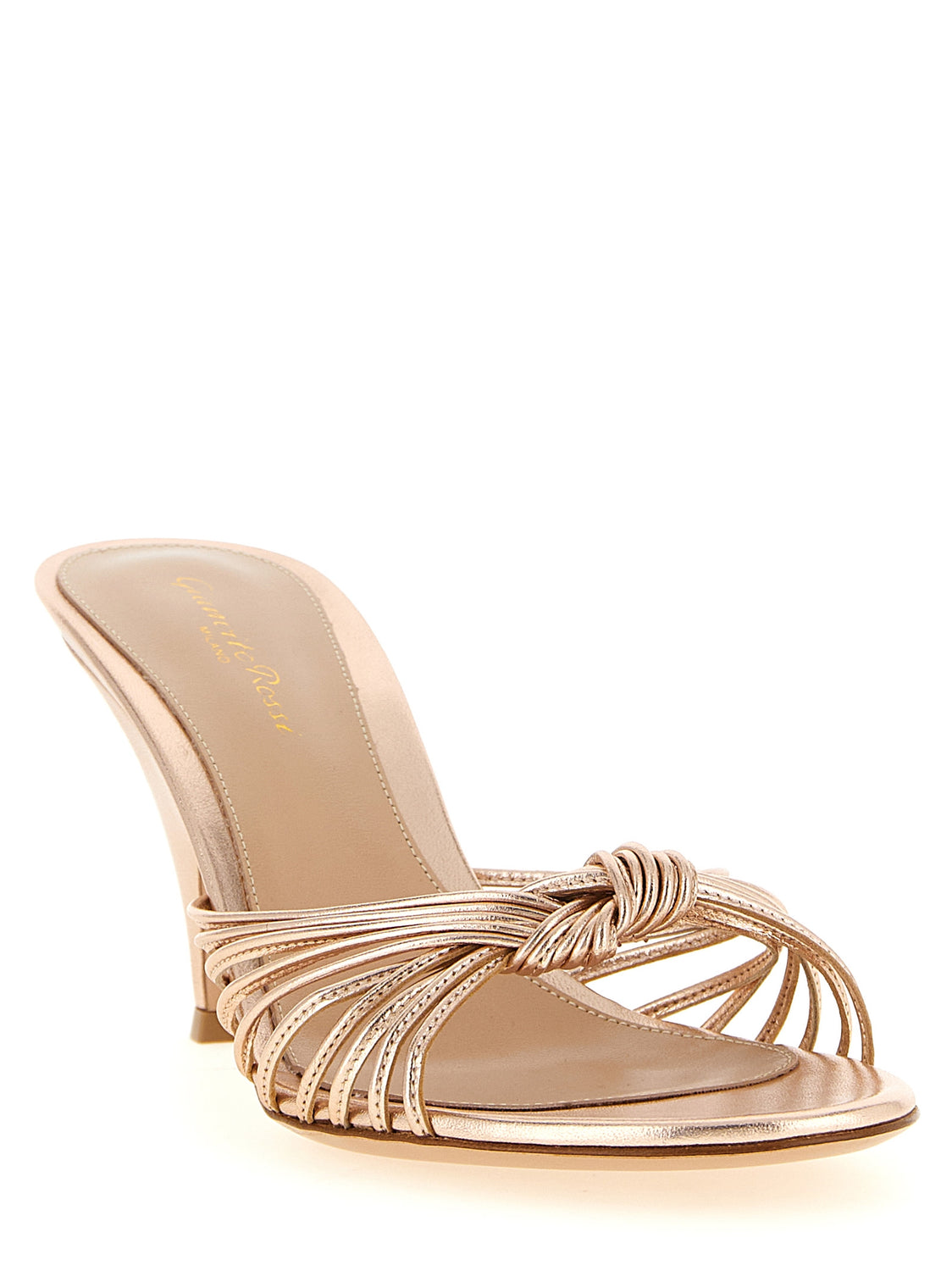 Multicolor Lamb Leather Stiletto Heel Sandals