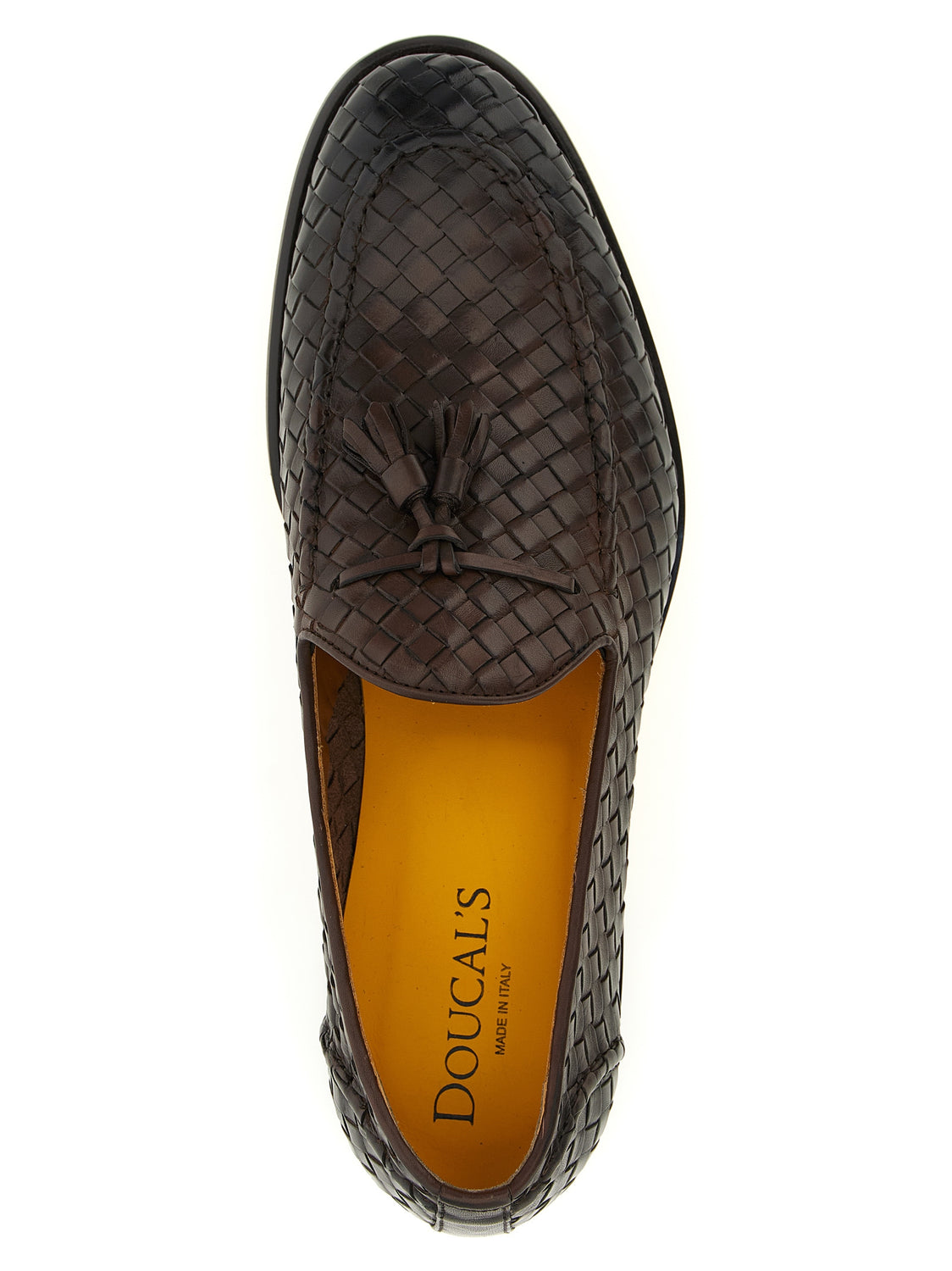 Brown Calfskin Slip-On Loafers