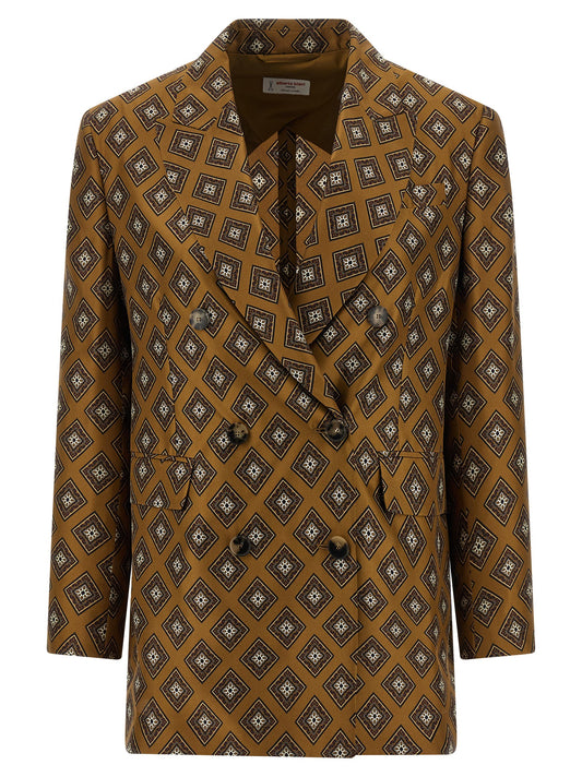 Brown Silk Blazer