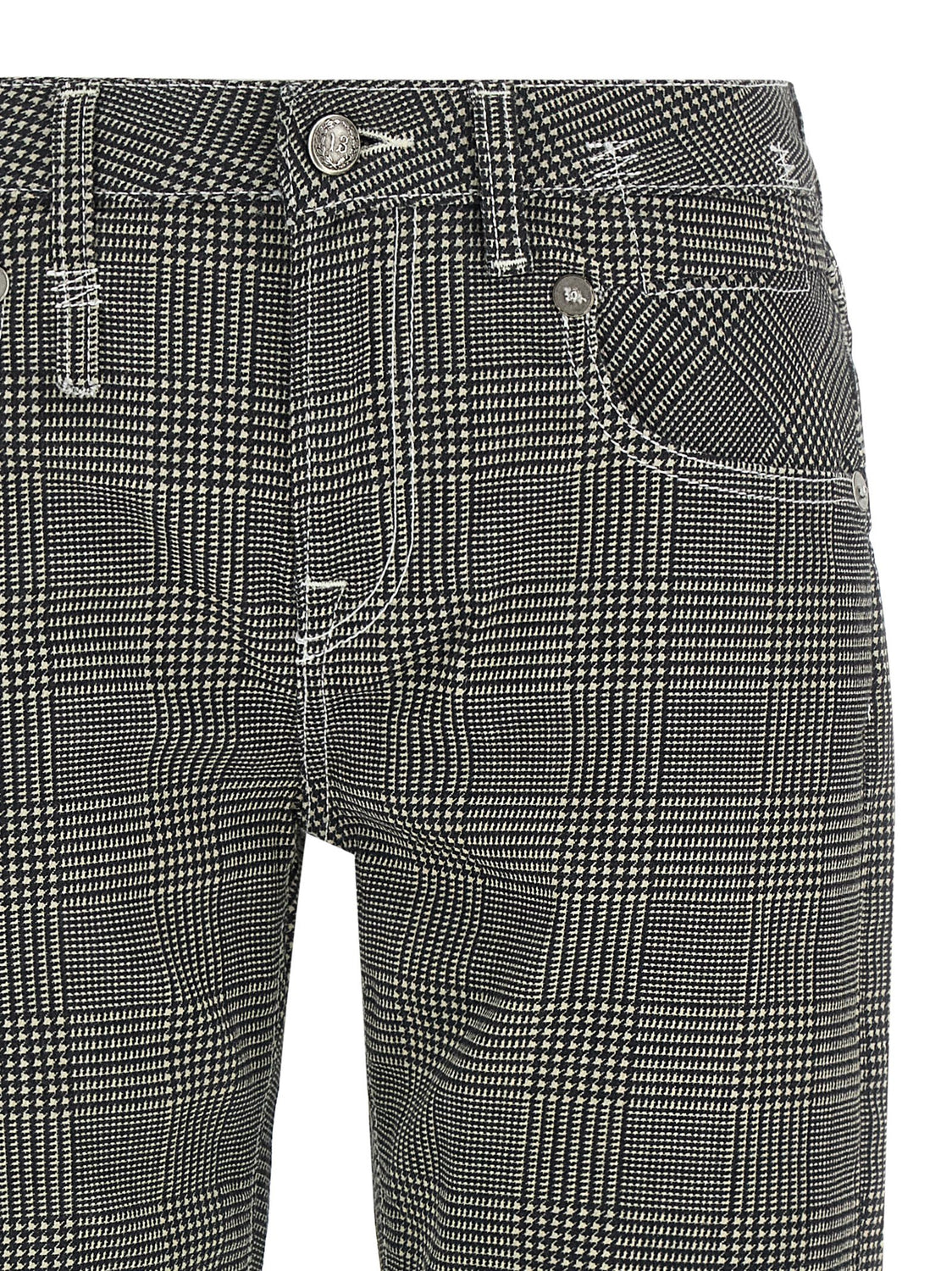 Bicolor Cotton Casual Pants