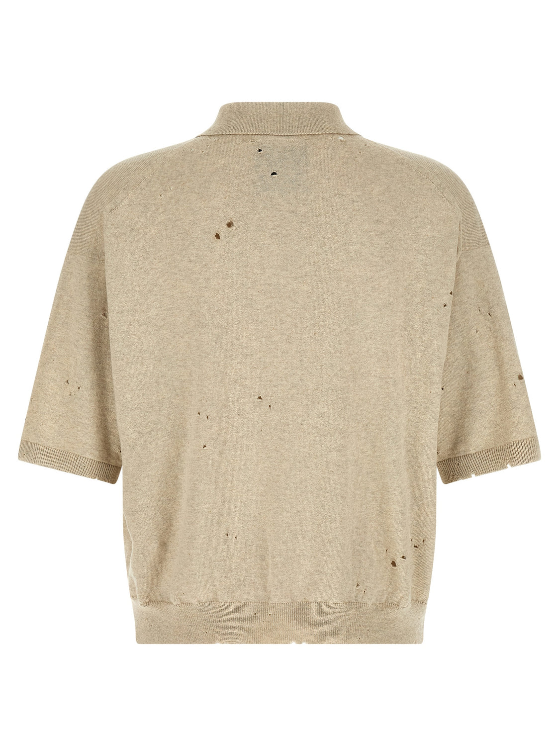 Beige Cotton Polo Shirt