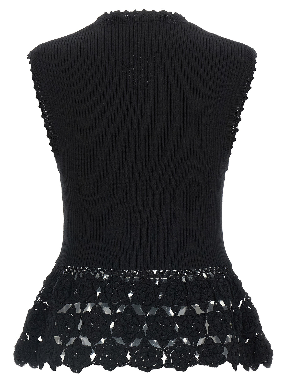 Black Organic Cotton Sleeveless Jacket