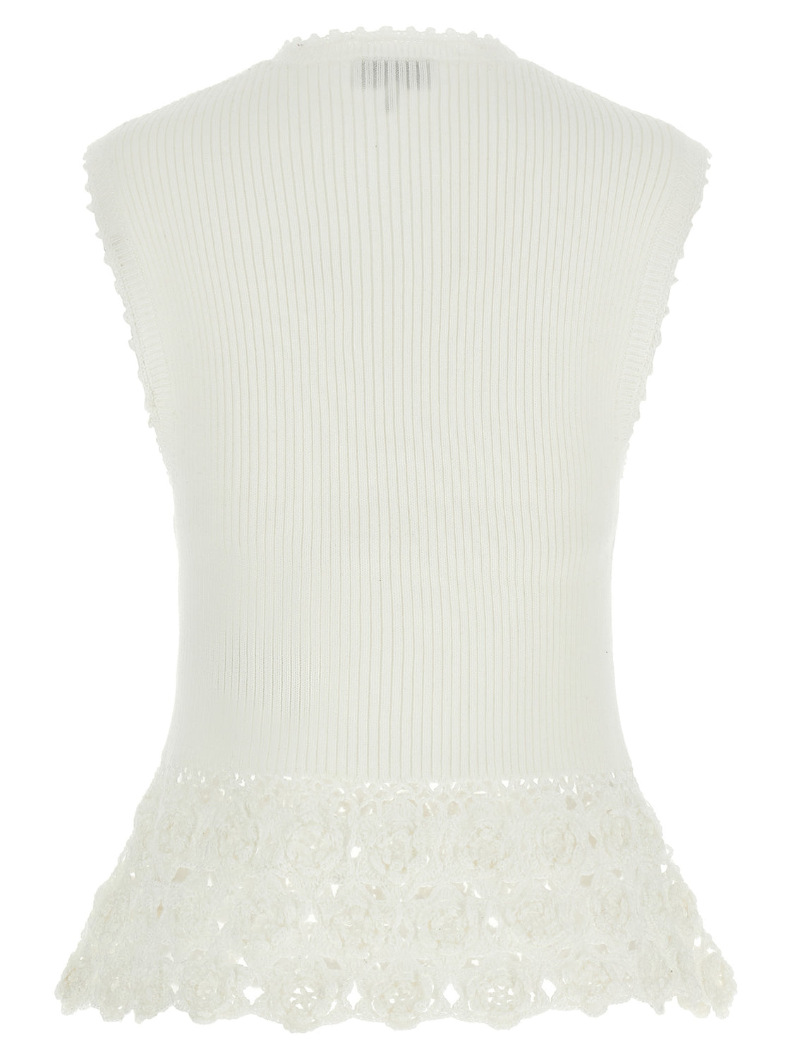 White Organic Cotton Sleeveless Jacket