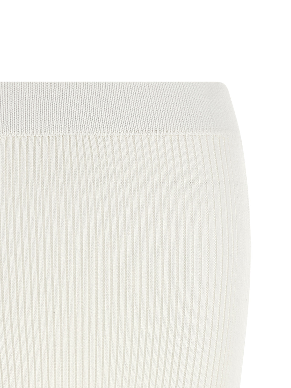 White Organic Cotton Midi Skirt