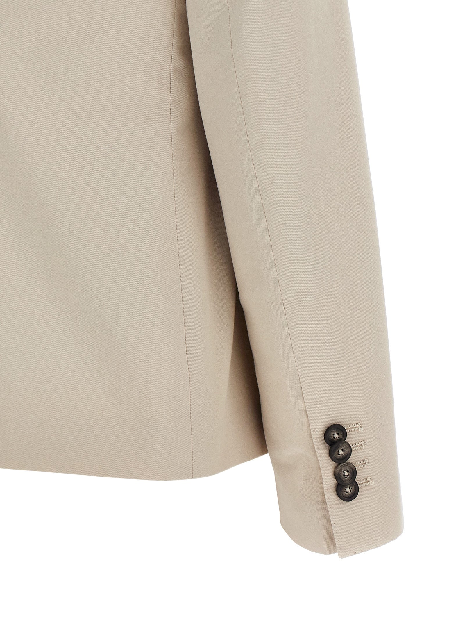 Beige Cotton Blazer