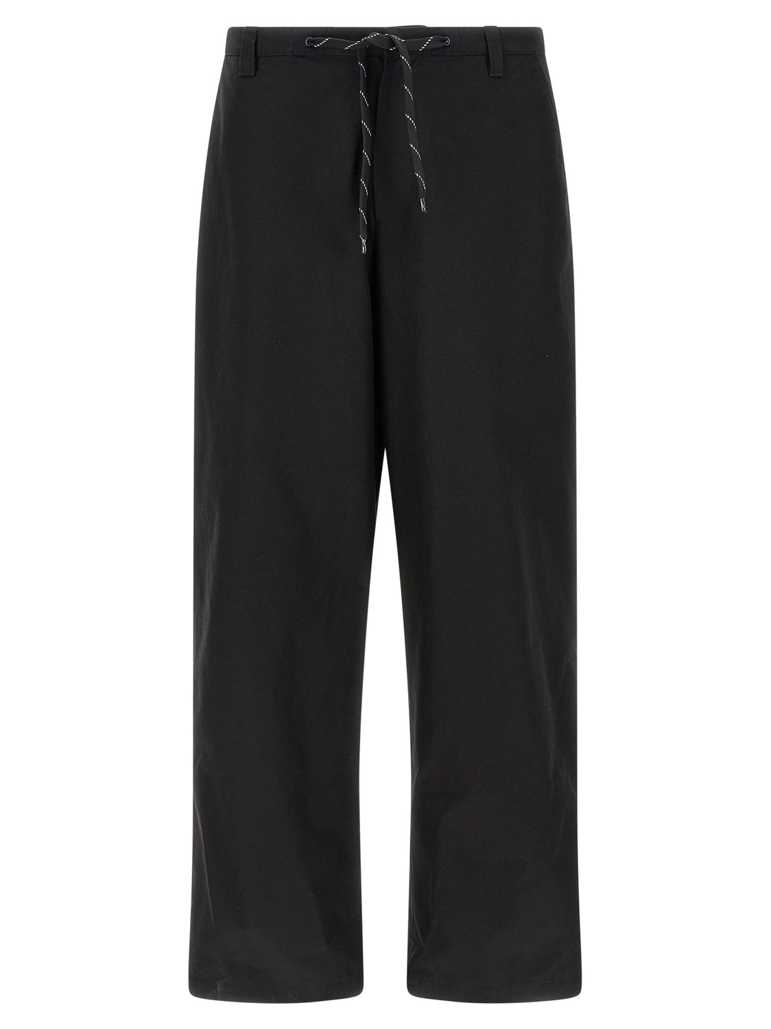 Black Cotton Chino Pants