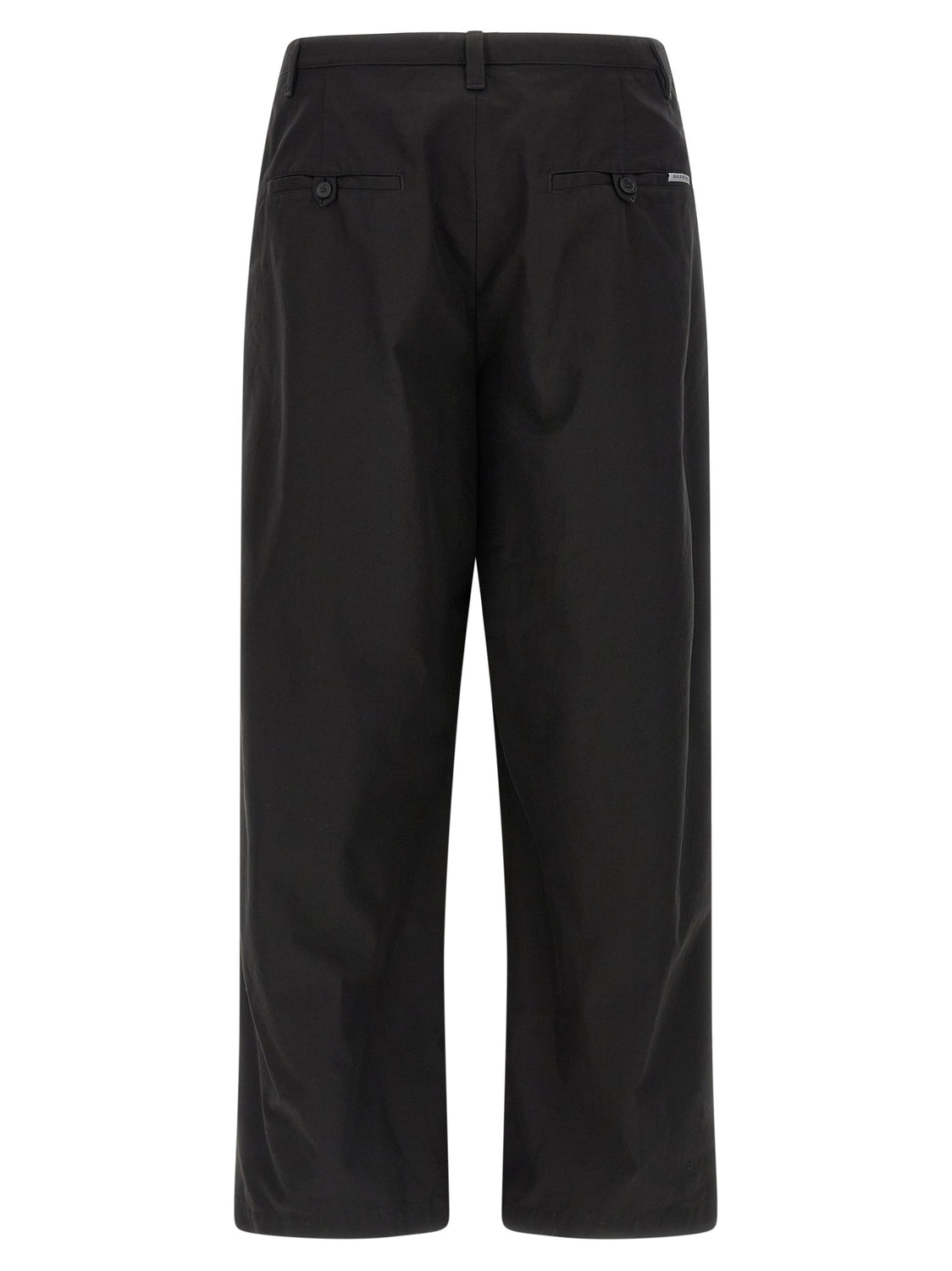 Black Cotton Chino Pants