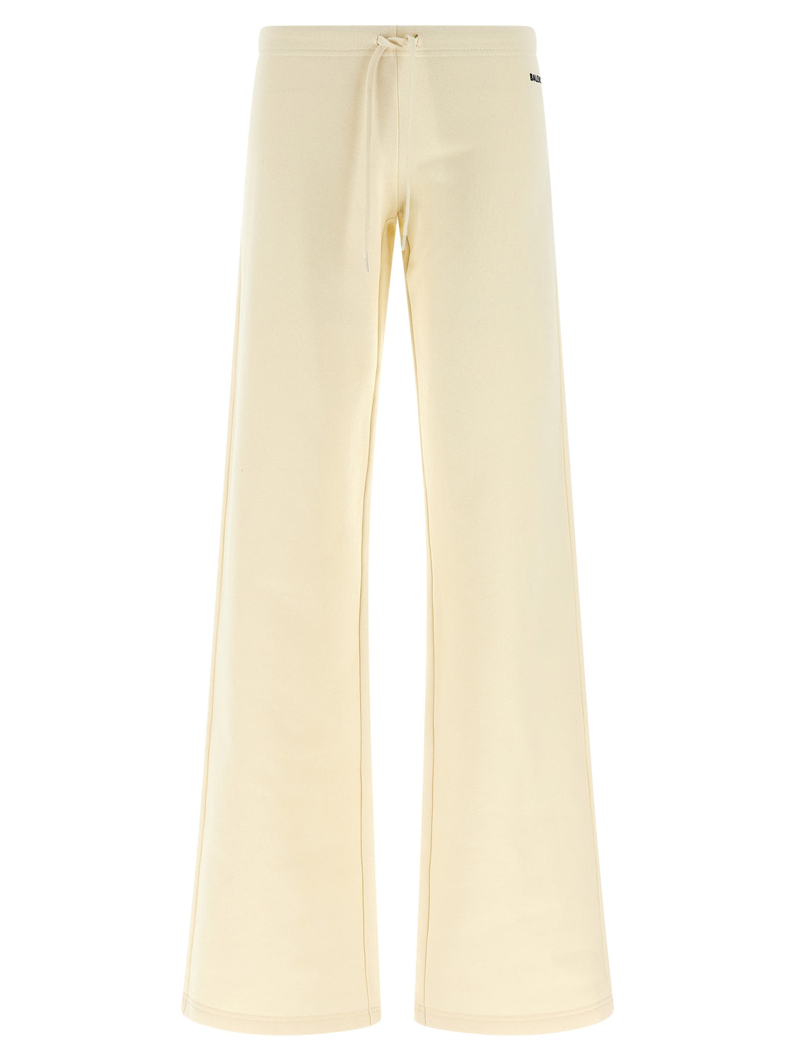 White Cotton Flared Pants