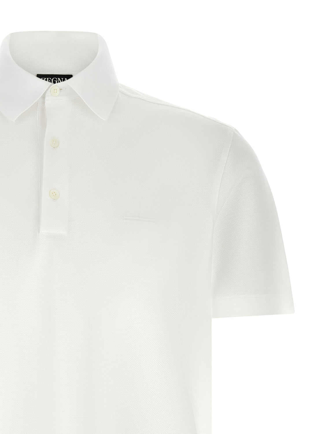 White Cotton Polo Shirt