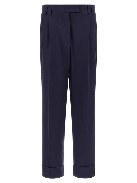 Blue Cotton Pants