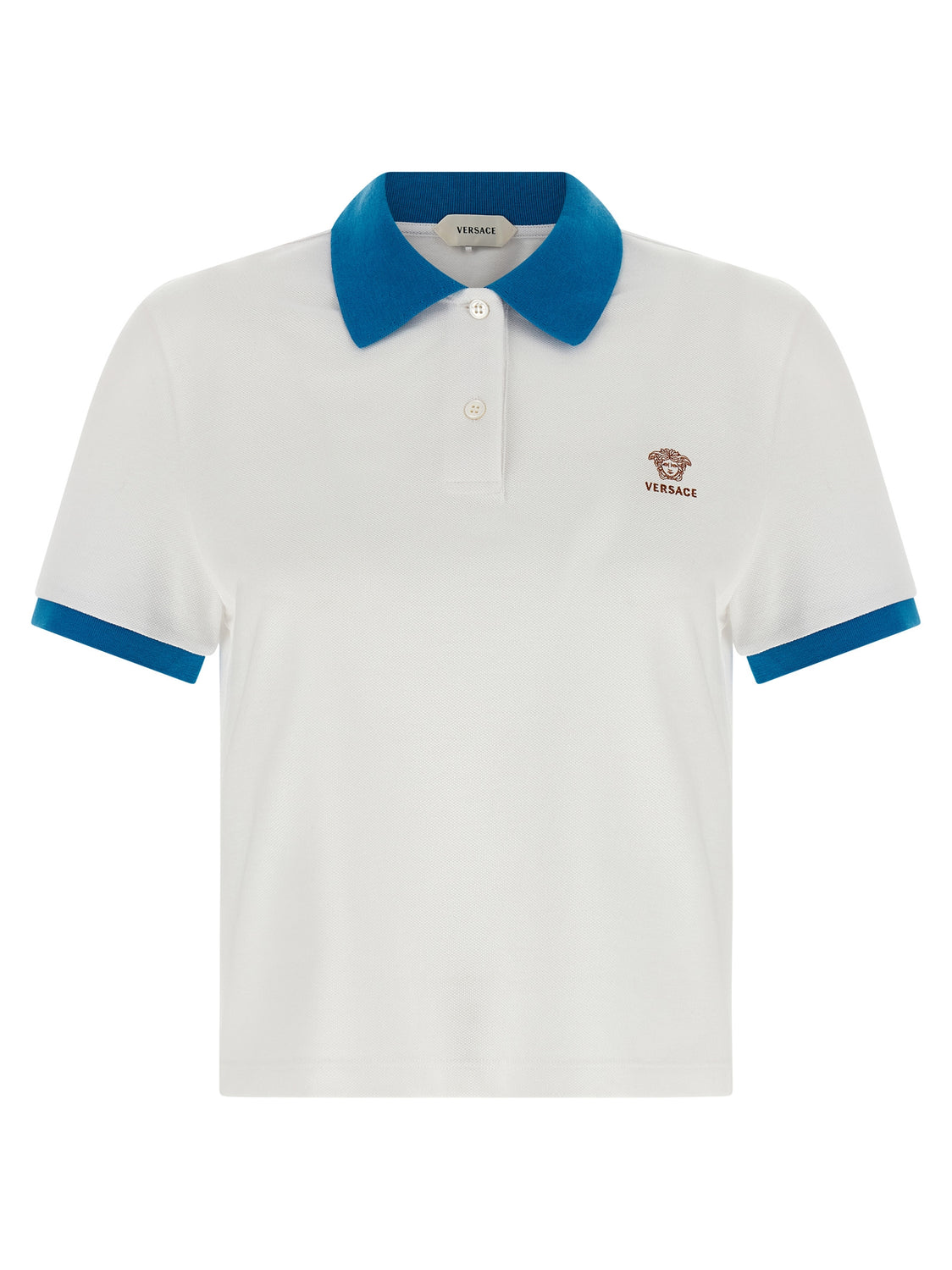 Blue Cotton Polo Shirt