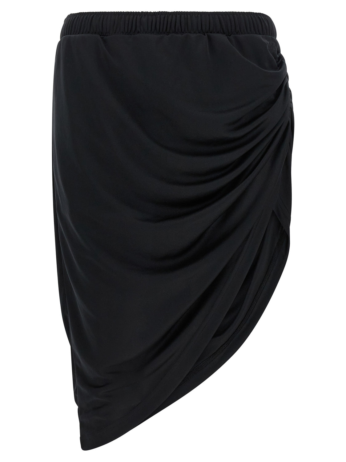 Black Polyester Long Skirt