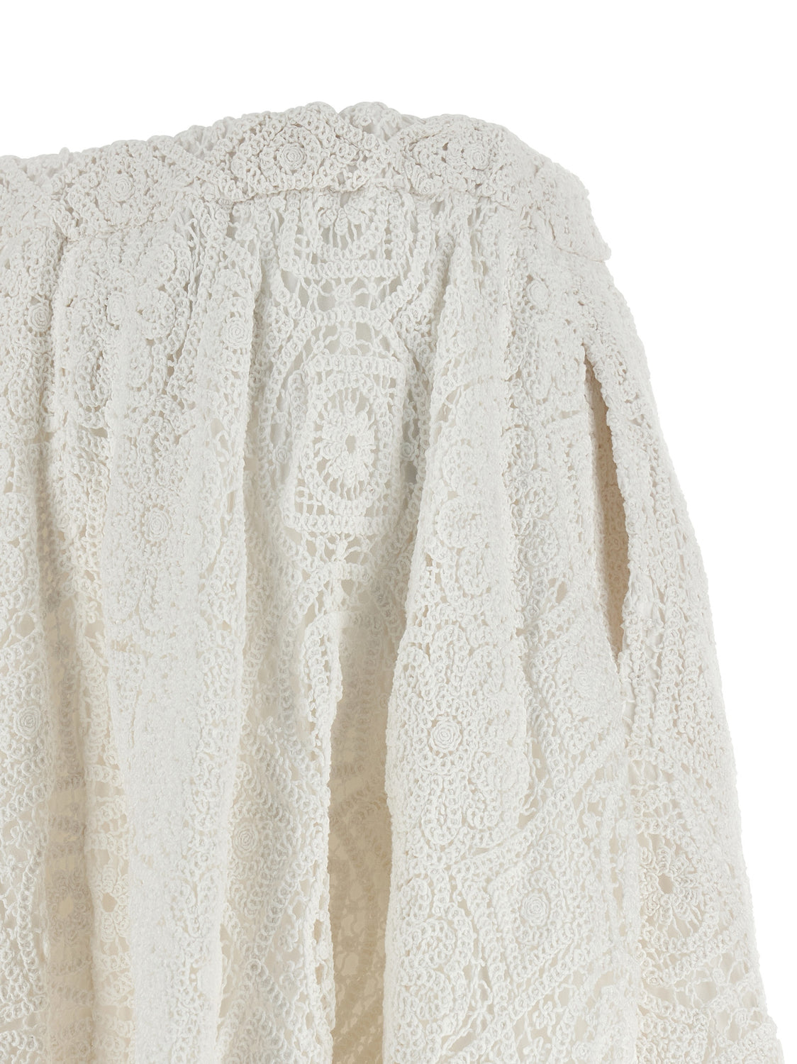 White Cotton Midi Skirt