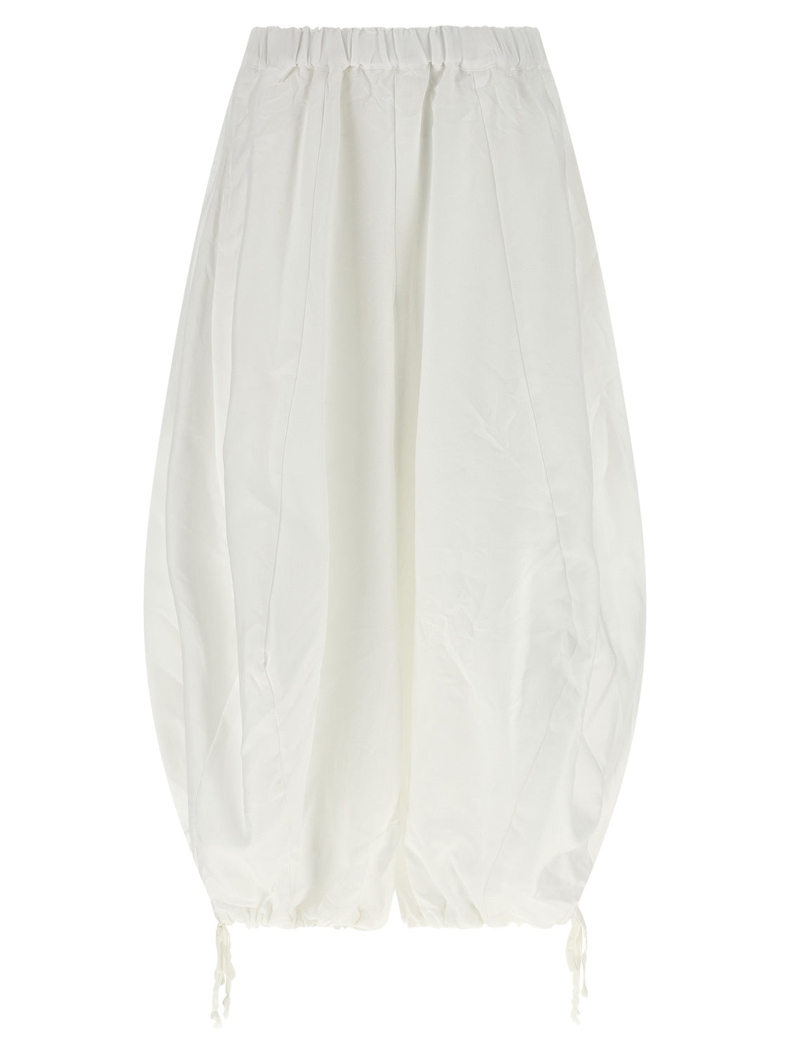 White Polyester Casual Pants