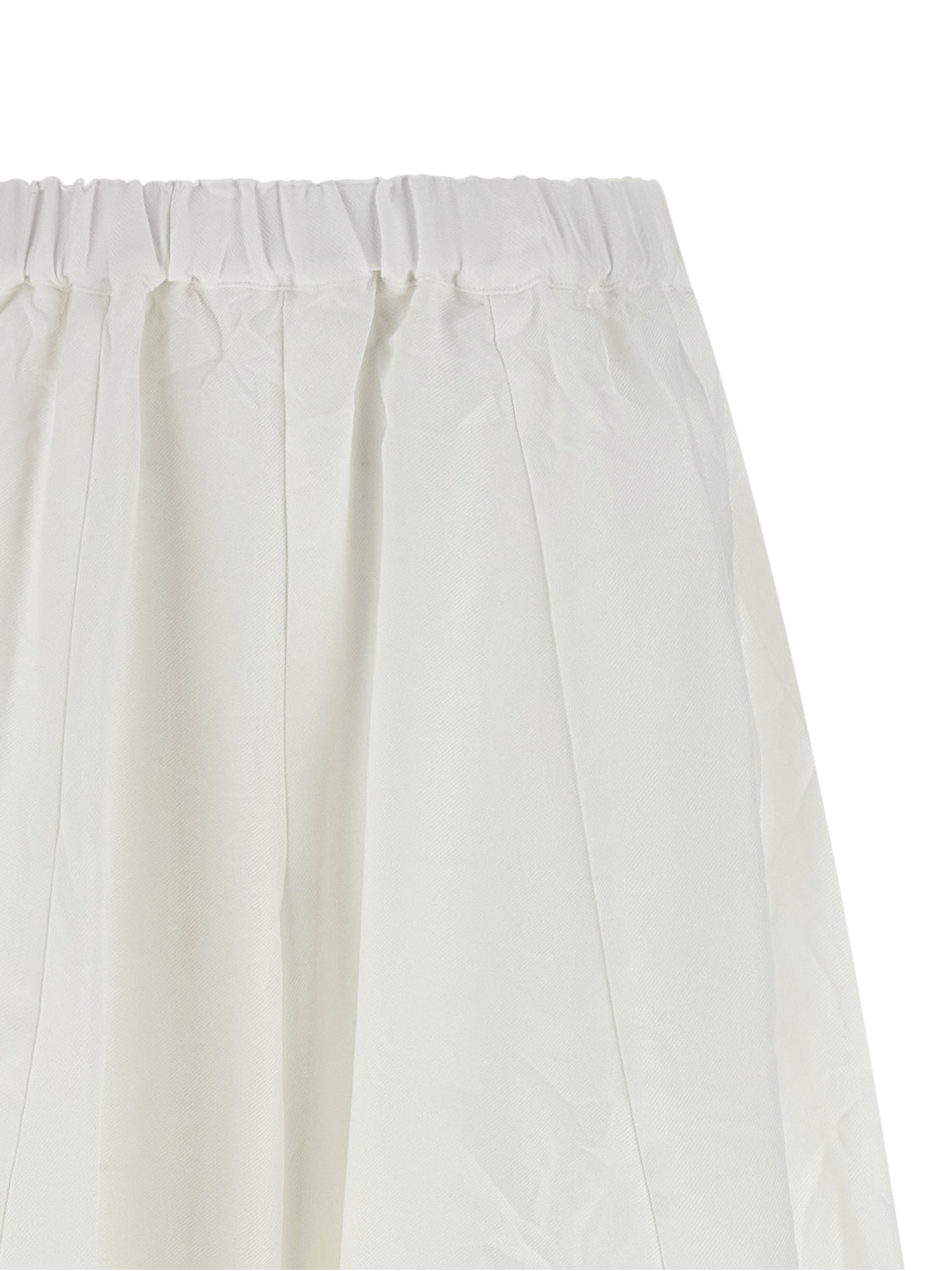 White Polyester Casual Pants
