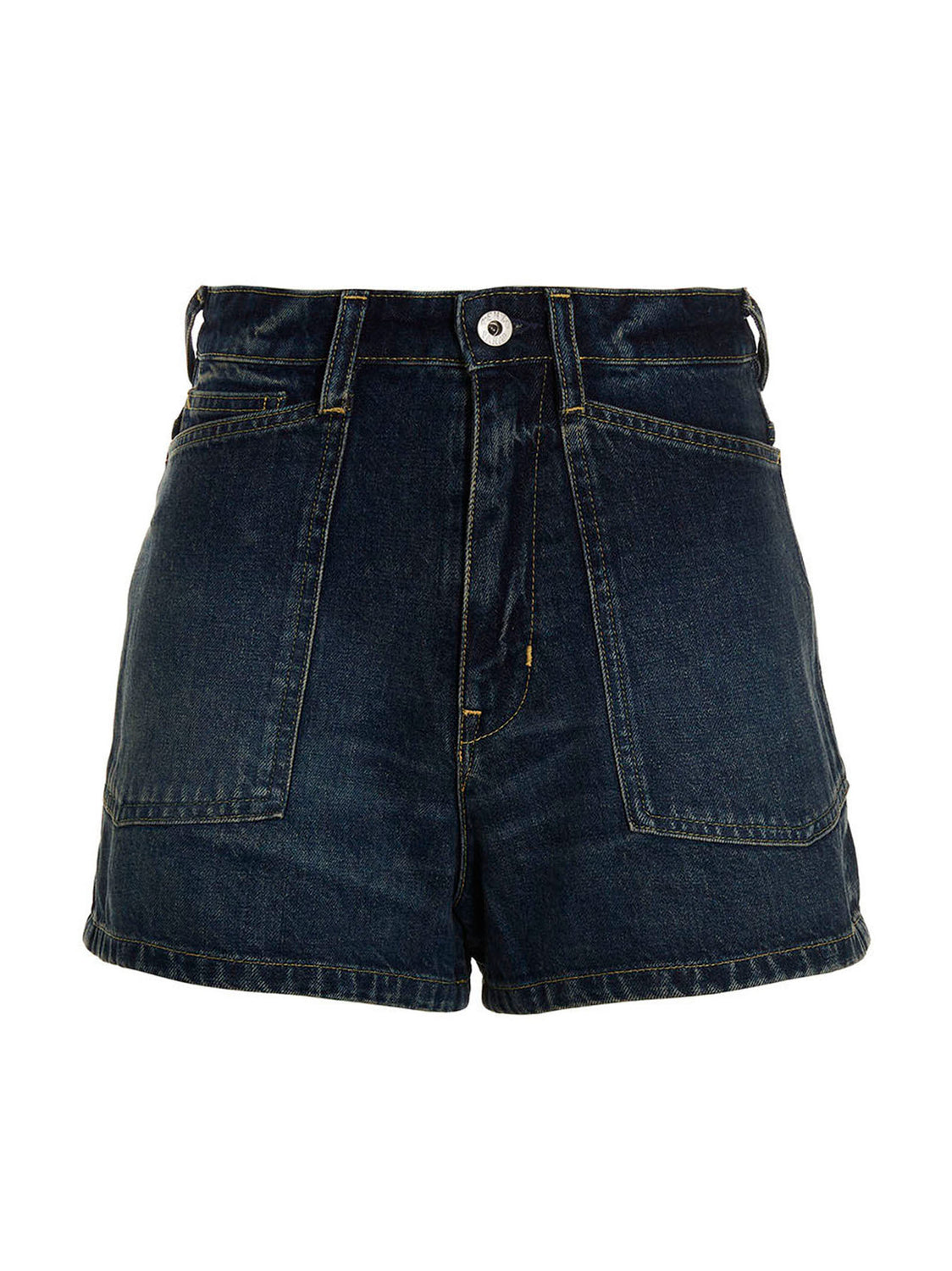 Blue Cotton Bermuda Shorts