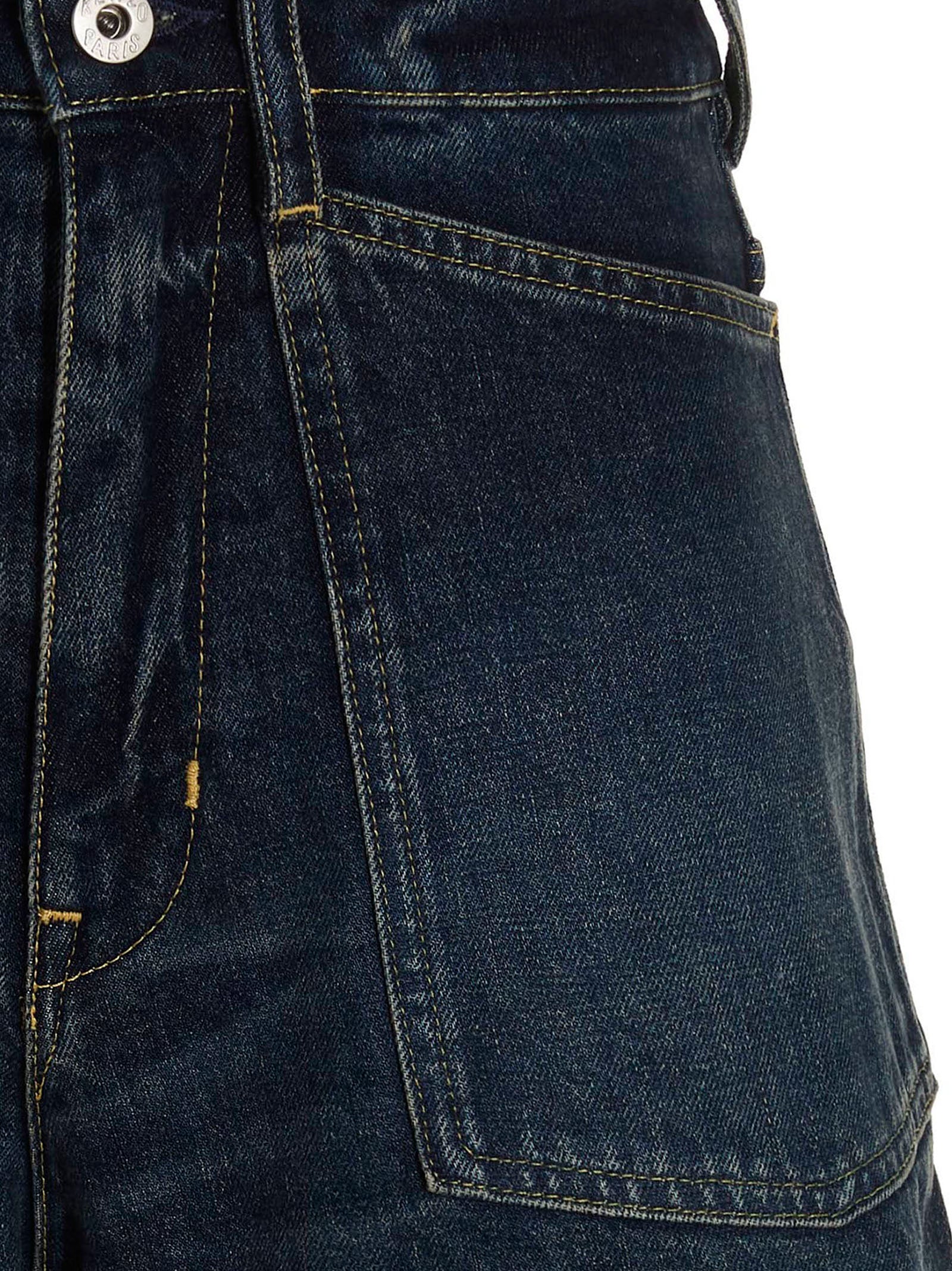 Blue Cotton Bermuda Shorts