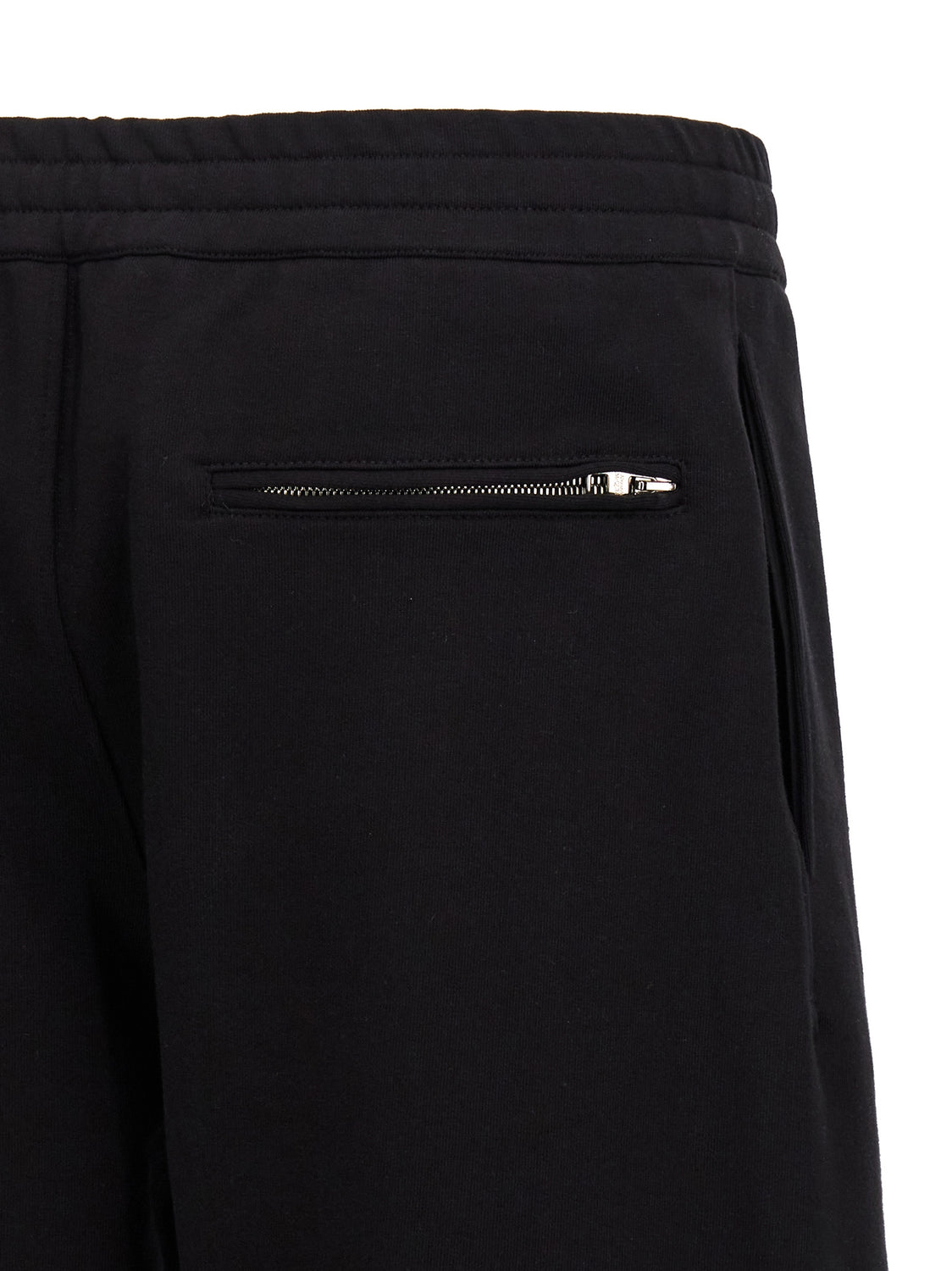 Black Cotton Bermuda Shorts