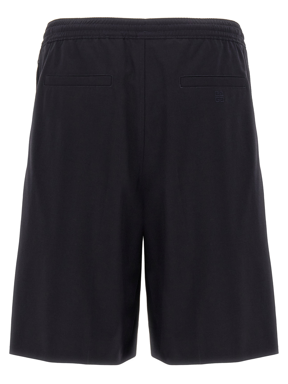 Blue Elastane Bermuda Shorts