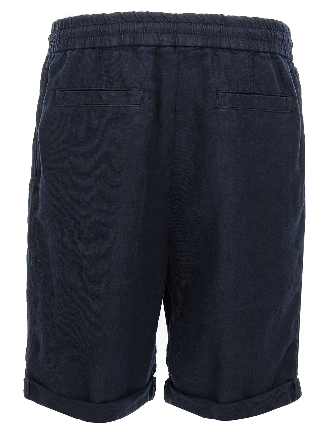 Blue Linen Bermuda Shorts