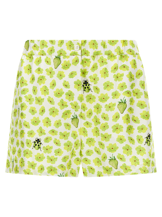 Multicolor Silk Bermuda Shorts