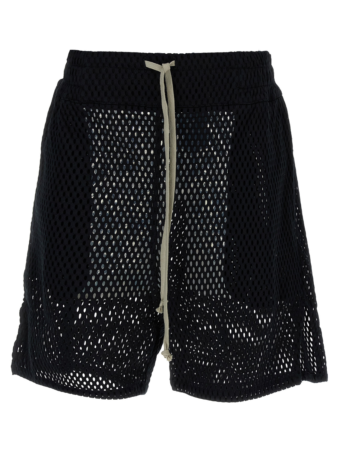 Black Cotton Bermuda Shorts