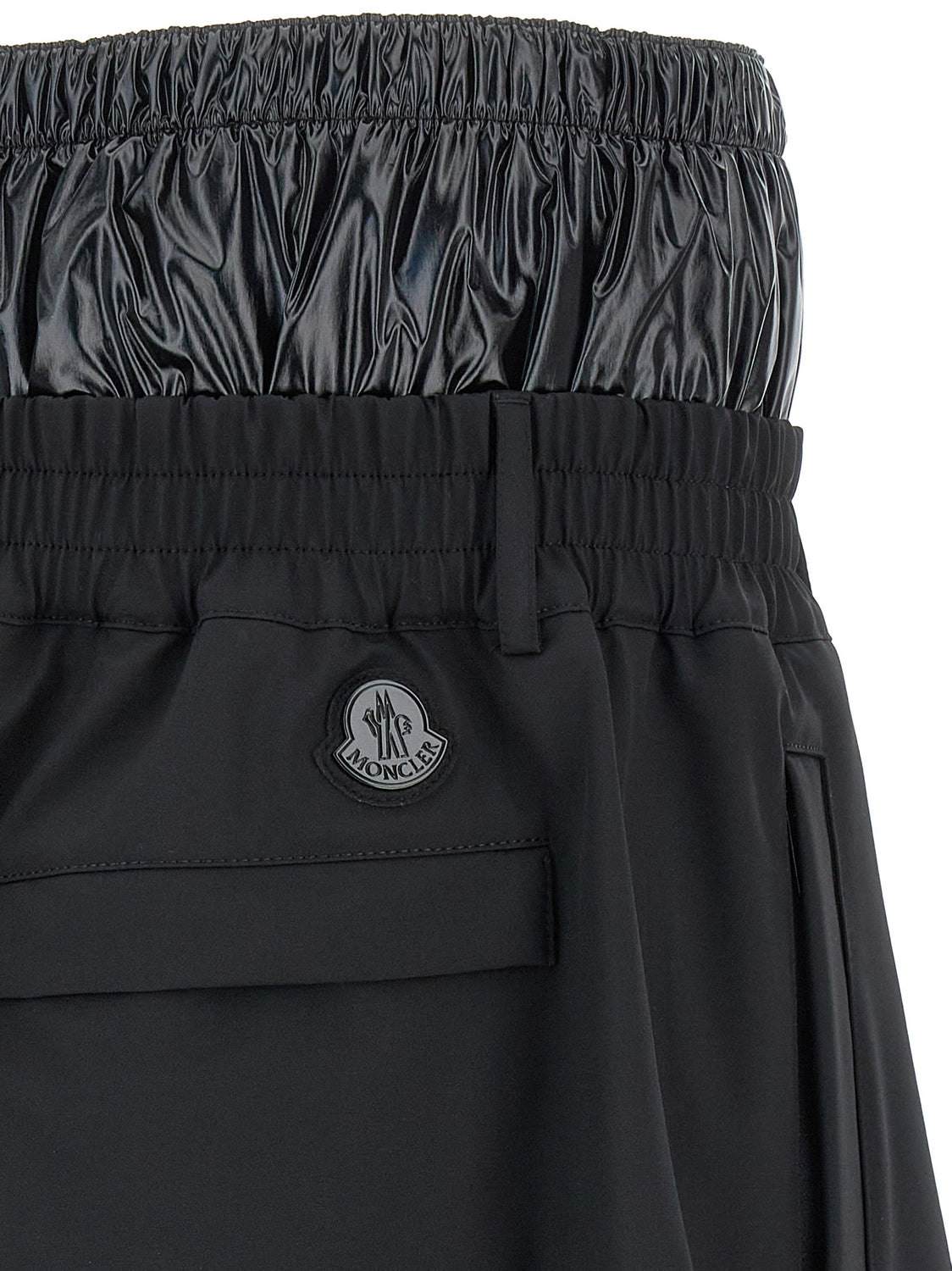 Black Polyamide Bermuda Shorts