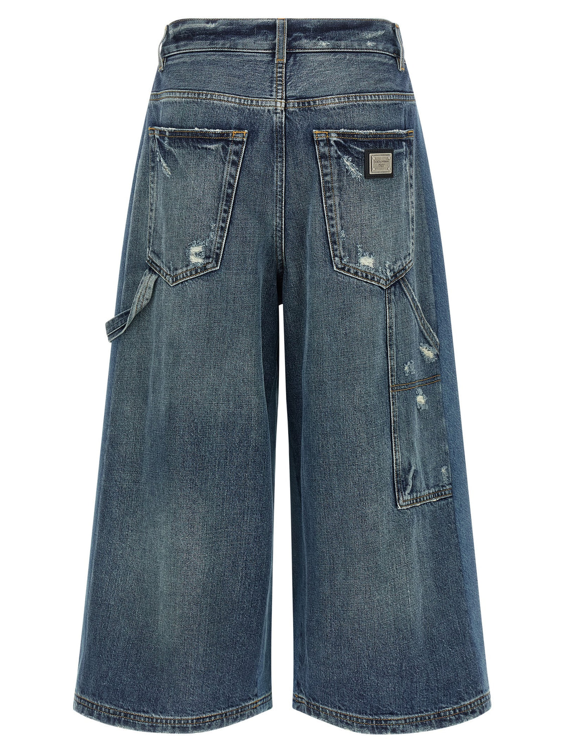Blue Cotton Bermuda Shorts