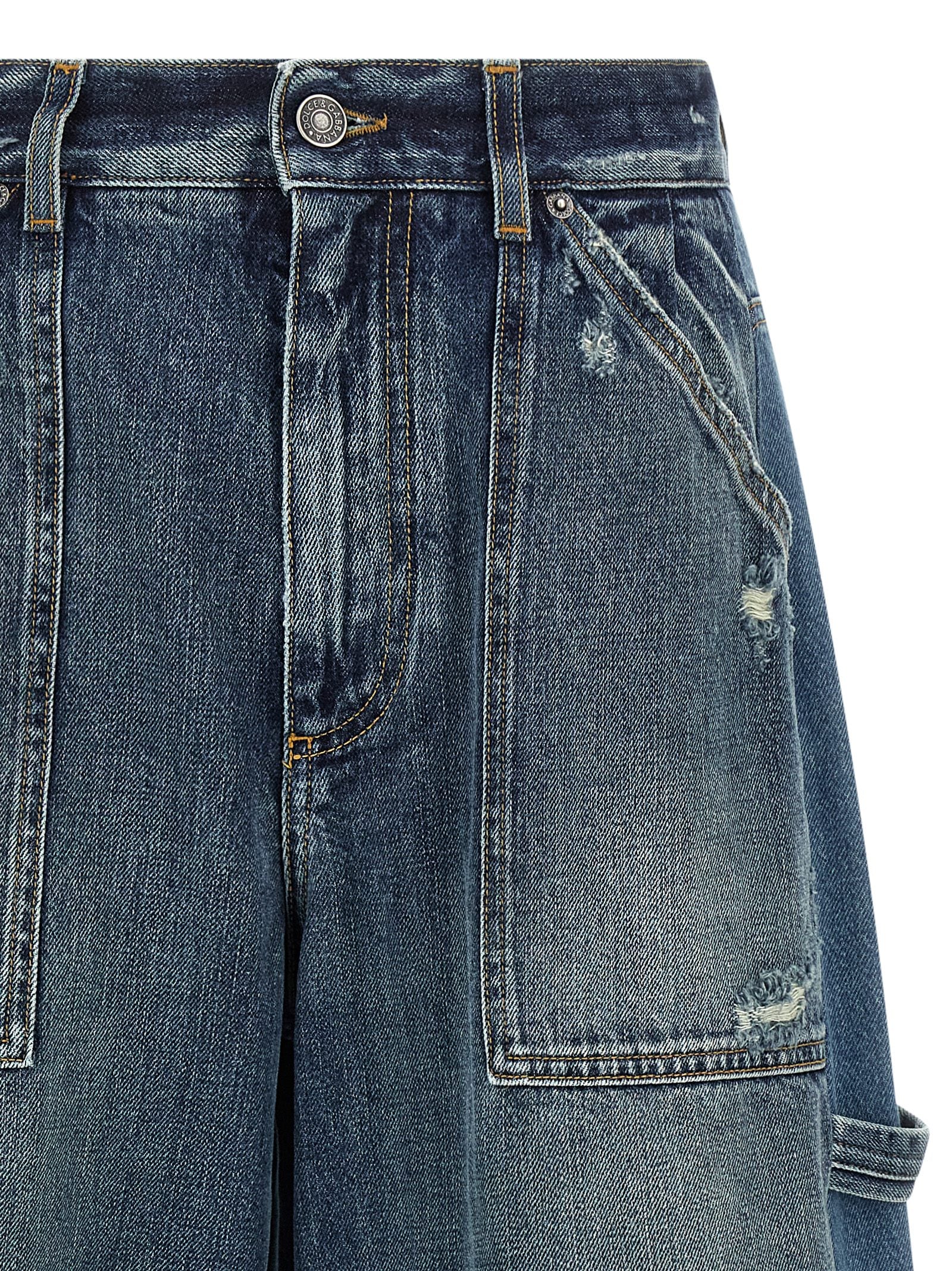 Blue Cotton Bermuda Shorts