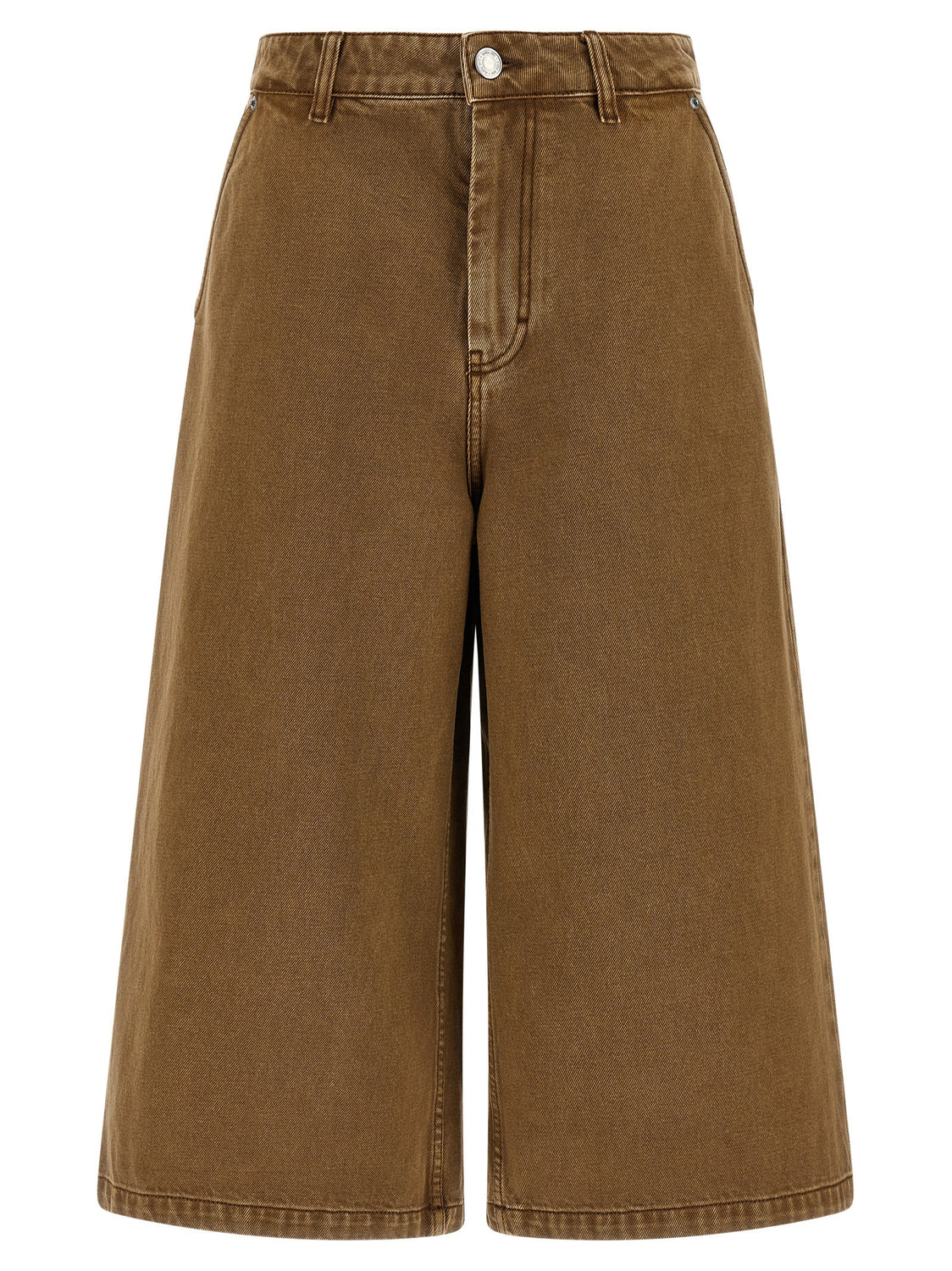 Brown Cotton Bermuda Shorts
