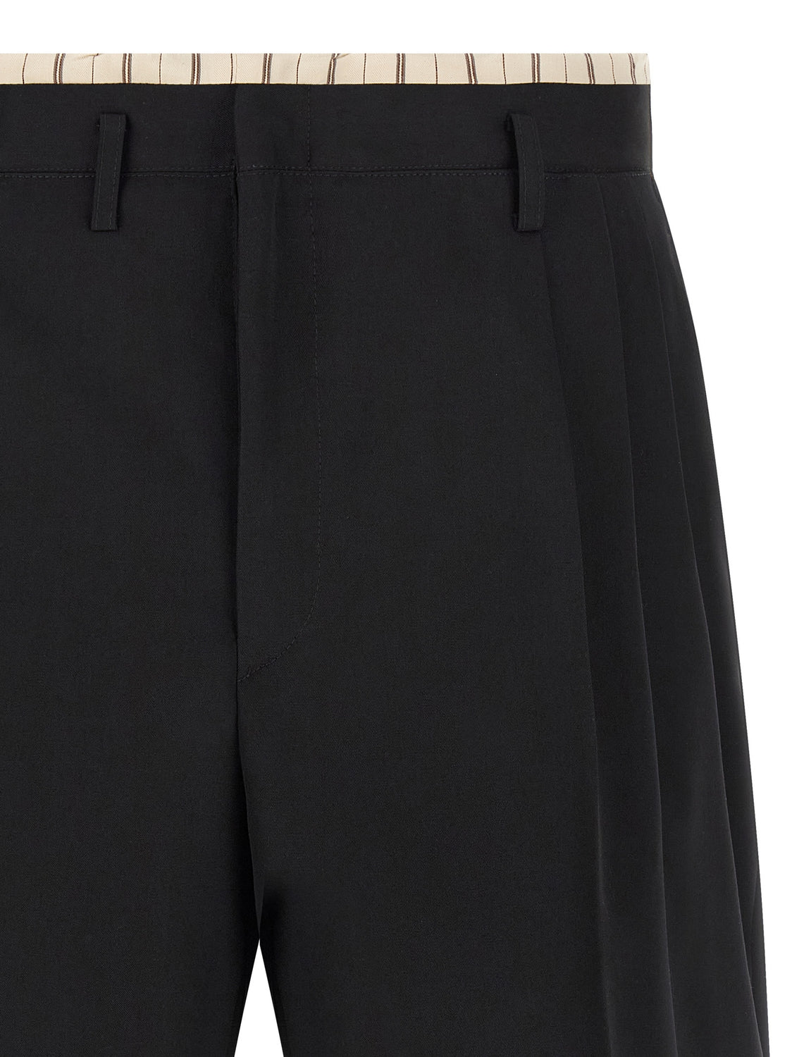 Black Wool Bermuda Shorts