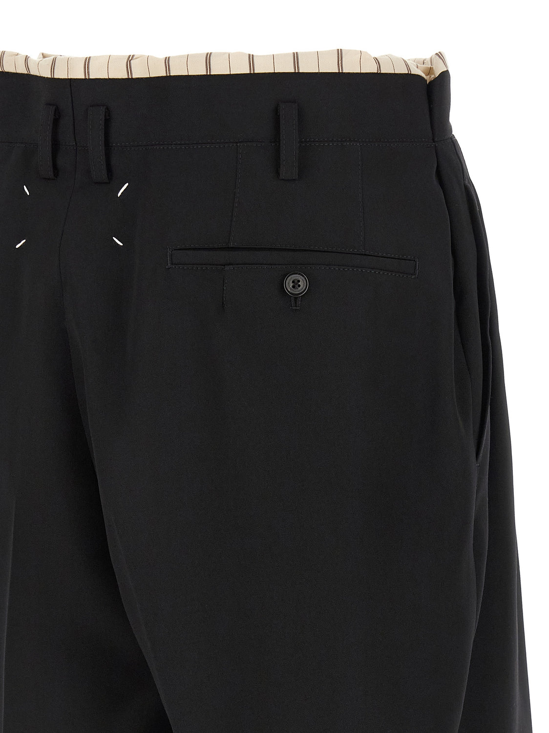 Black Wool Bermuda Shorts