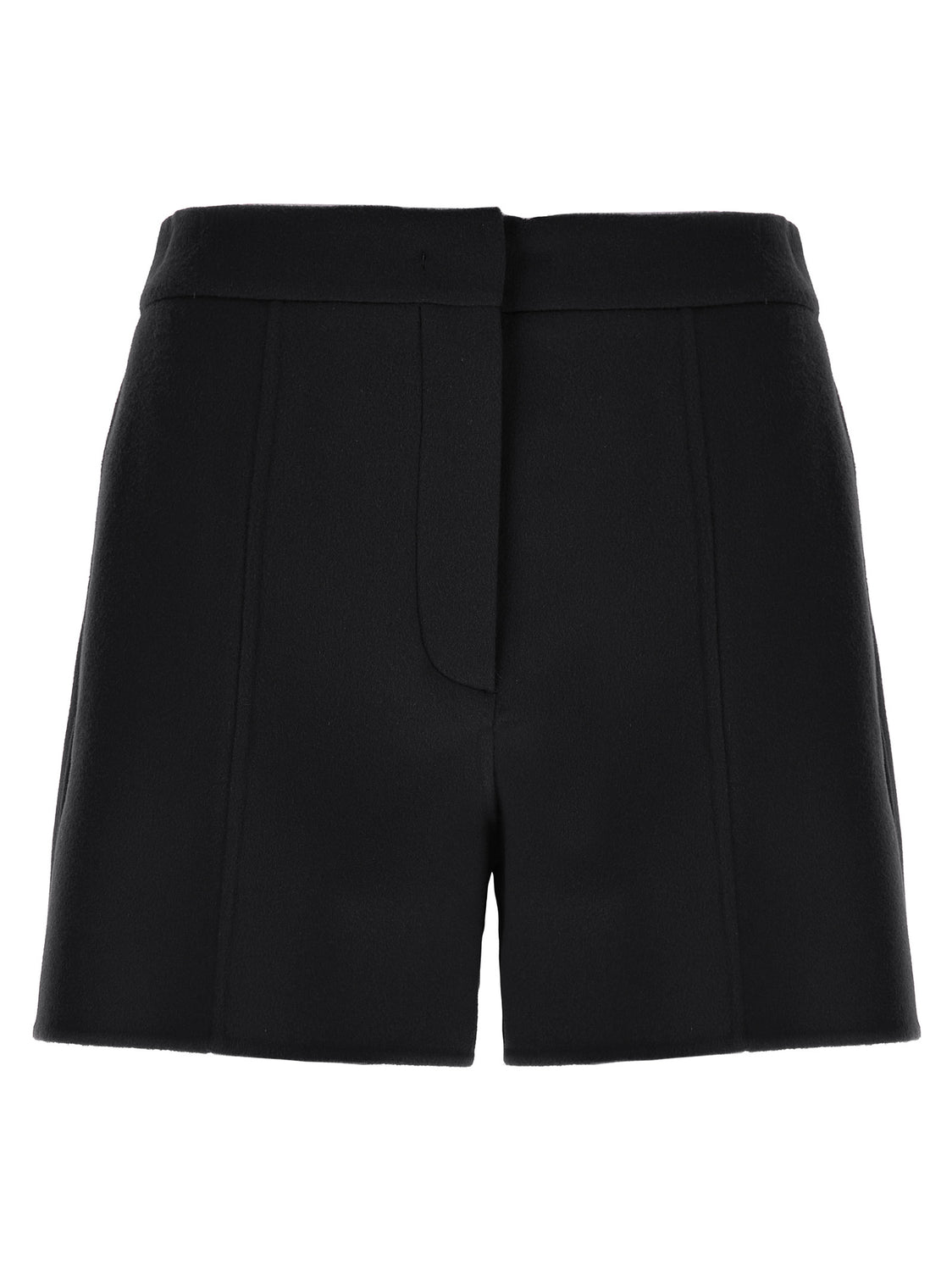 Black Virgin Wool Bermuda Shorts