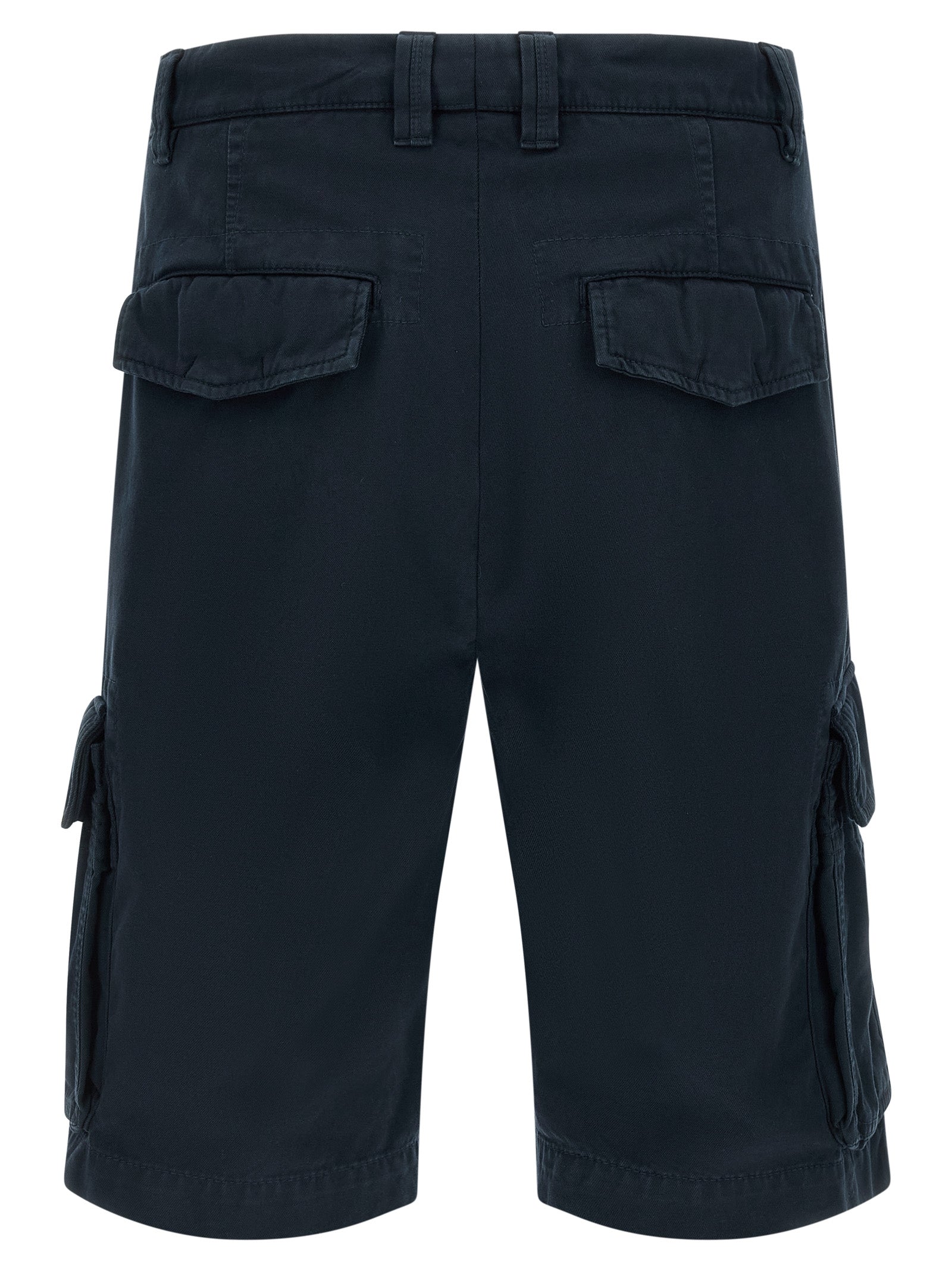 Blue Cotton Bermuda Shorts