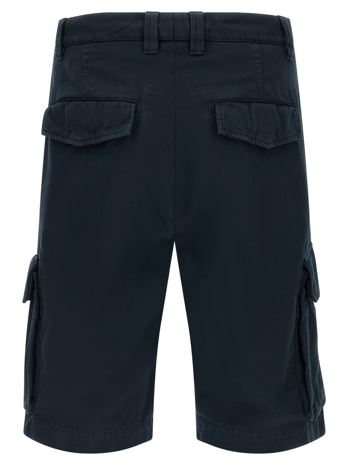 Blue Cotton Bermuda Shorts
