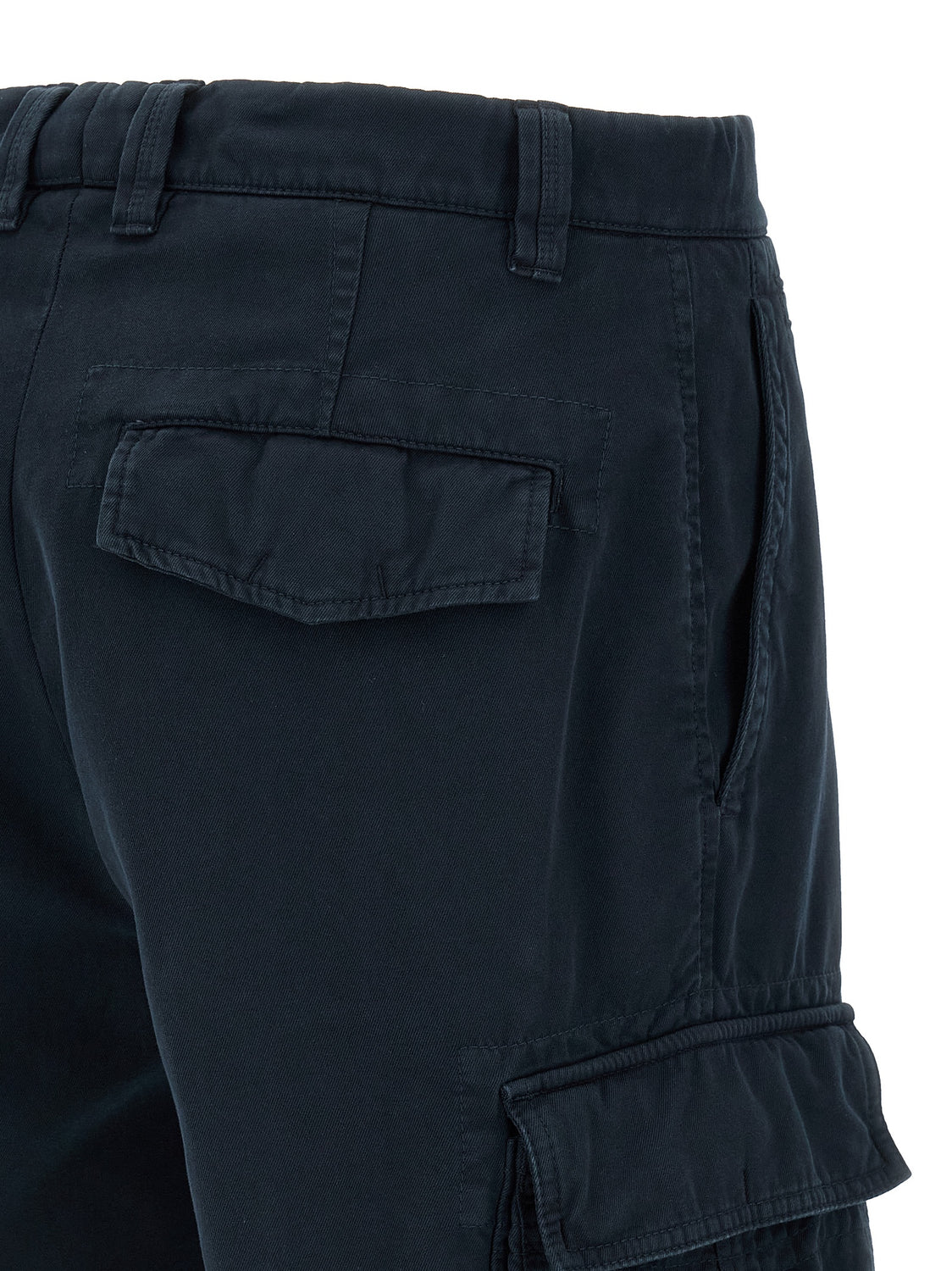 Blue Cotton Bermuda Shorts
