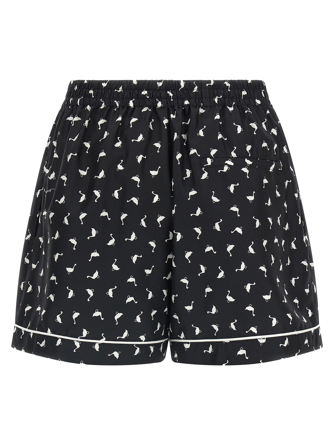 Bicolor Silk Bermuda Shorts