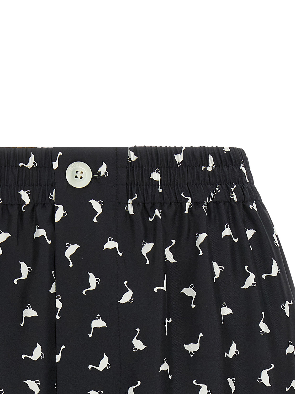 Bicolor Silk Bermuda Shorts