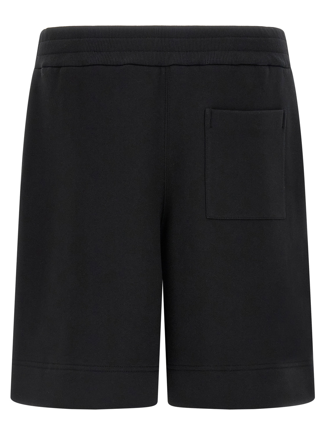 Black Cotton Bermuda Shorts