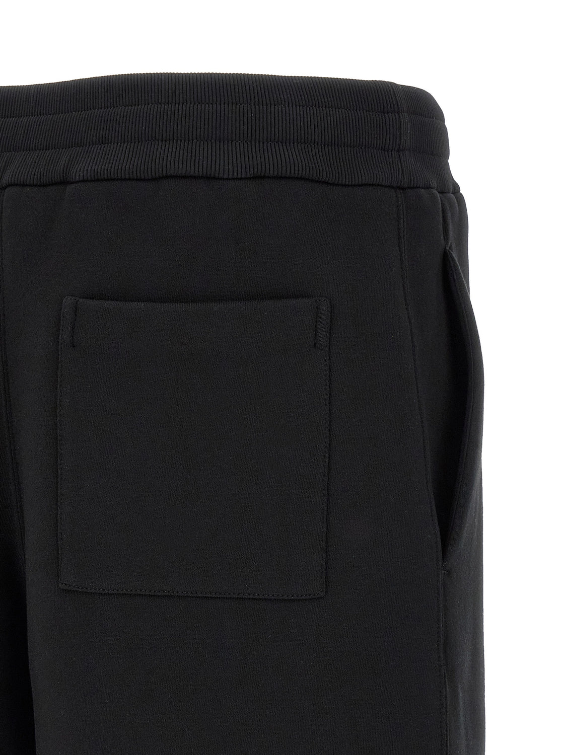 Black Cotton Bermuda Shorts