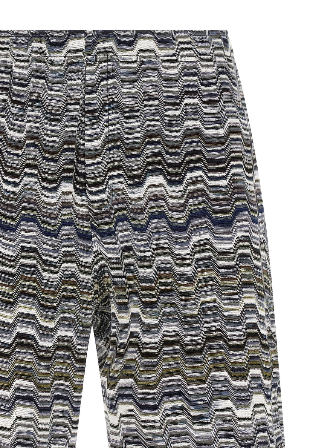 Bicolor Cotton Bermuda Shorts