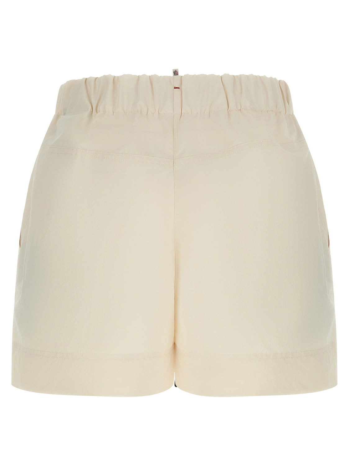 White Polyester Bermuda Shorts