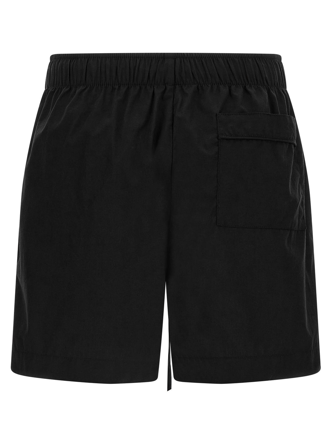 Black Cotton Bermuda Shorts