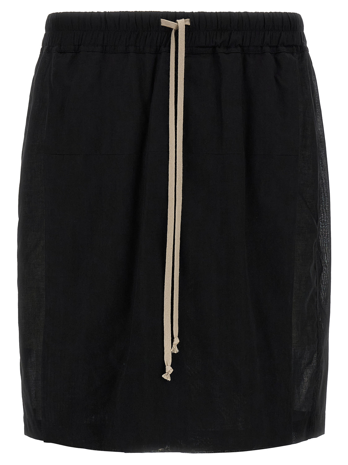 Black Cotton Bermuda Shorts