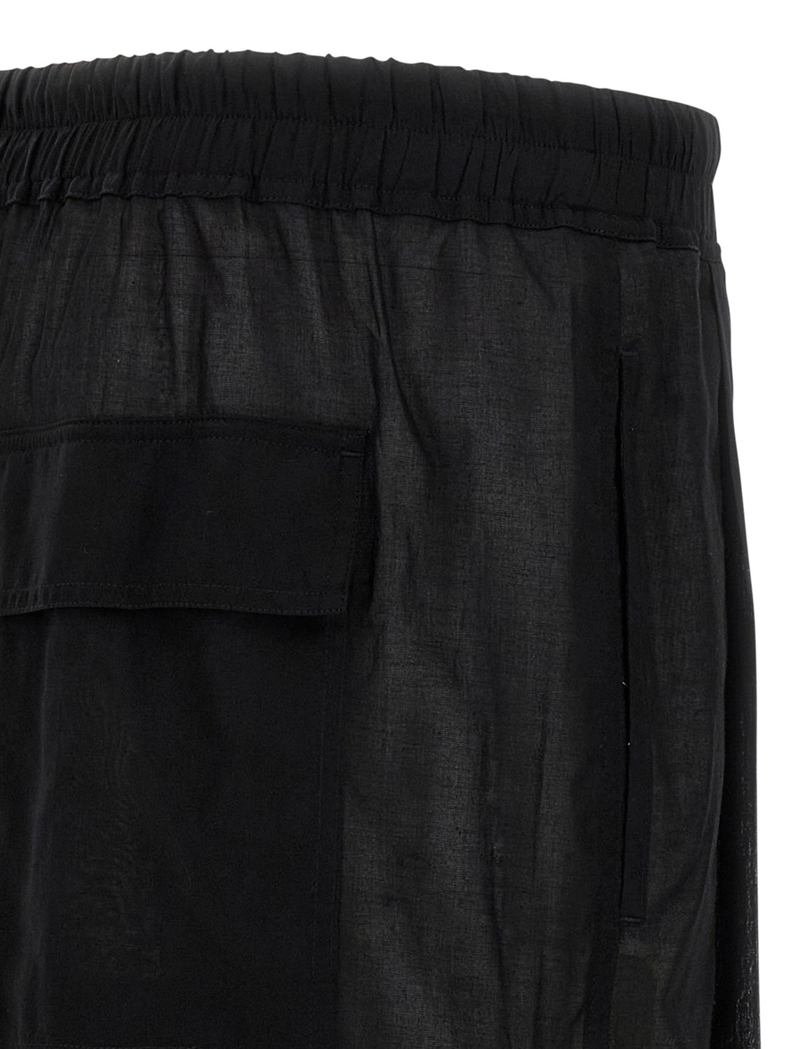 Black Cotton Bermuda Shorts