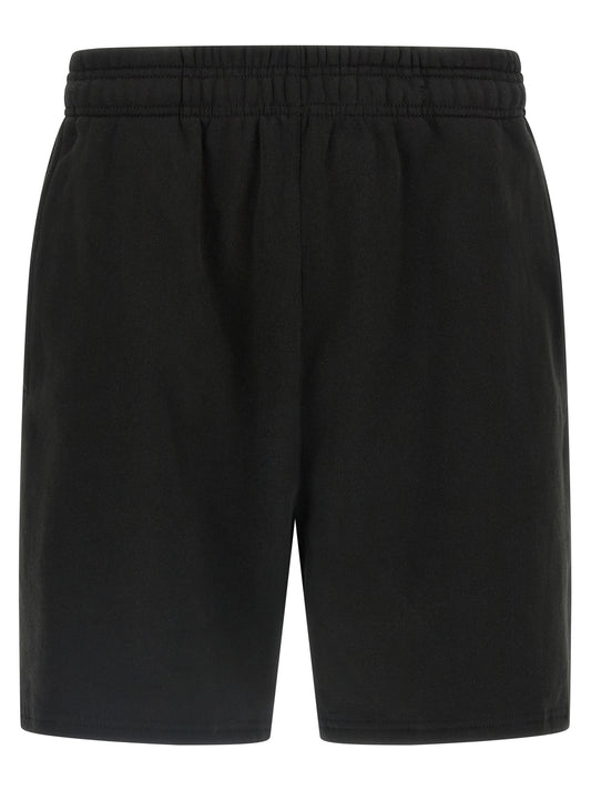 Black Cotton Bermuda Shorts