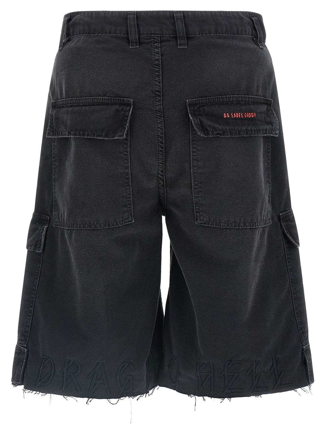 Black Cotton Bermuda Shorts