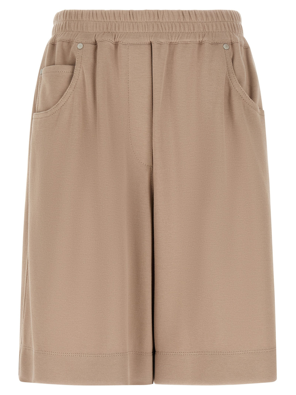Brown Cotton Bermuda Shorts