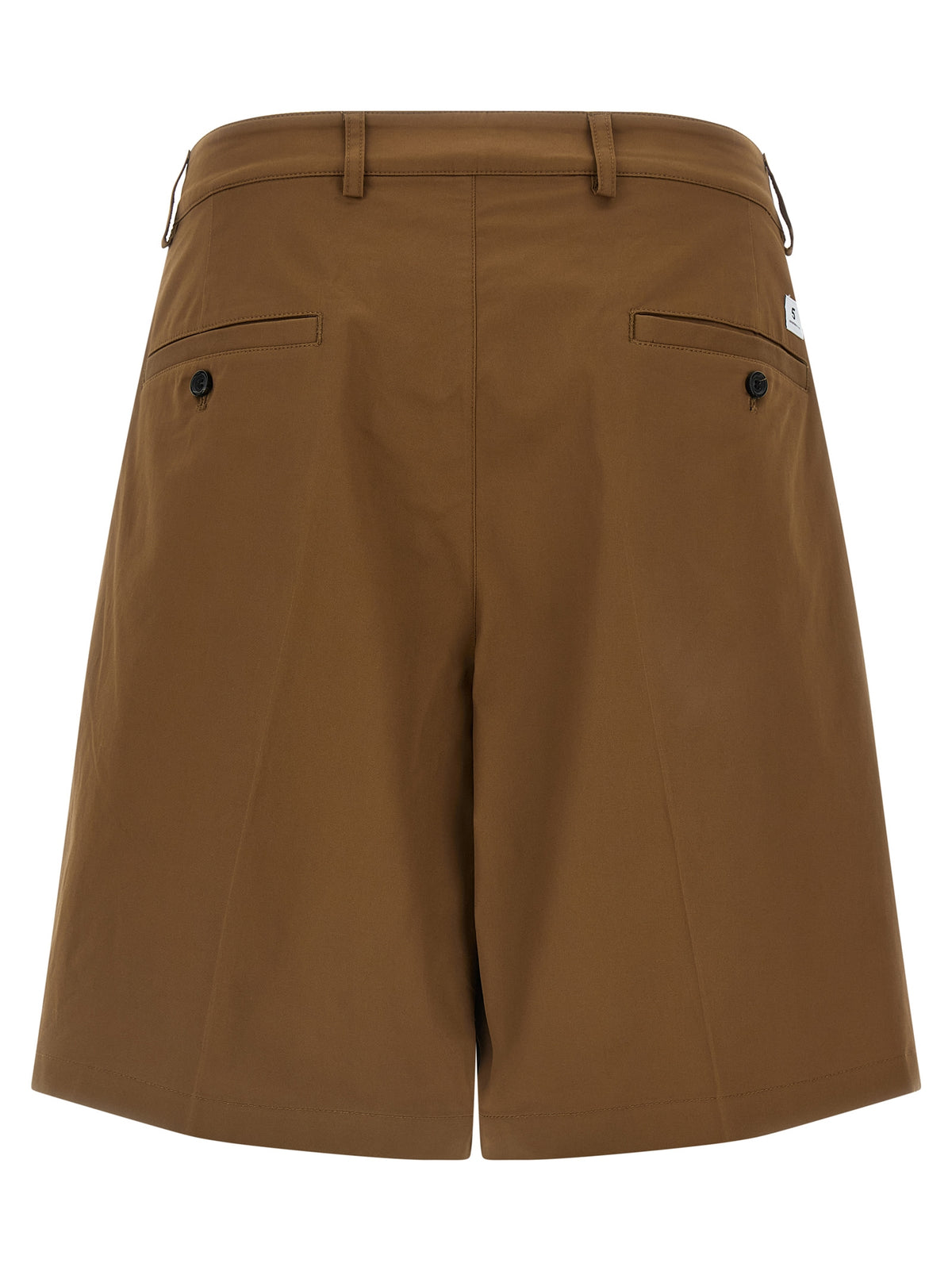 Brown Cotton Bermuda Shorts