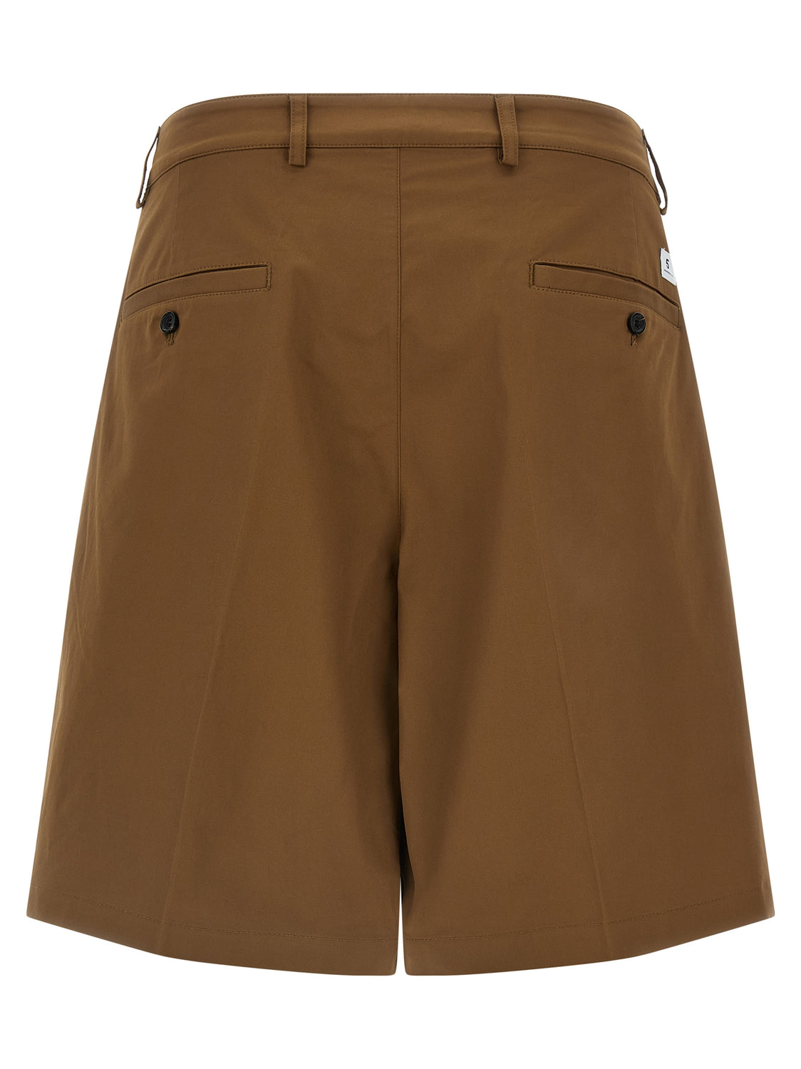 Brown Cotton Bermuda Shorts